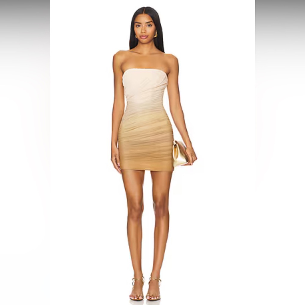 Revolve Rumi Bardot Strapless Ombre MeshMini Dress, never worn.